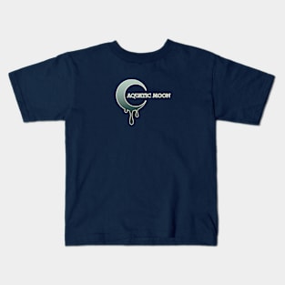 Aquatic Moon Green Logo Kids T-Shirt